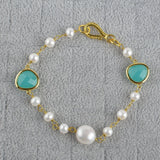 Baroque Pearl Crystal Bracelet