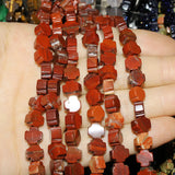 8X8X4mm Natural Stone Loose Beads Strand Cross Shape DIY Bracelet Necklace