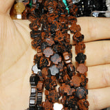 8X8X4mm Natural Stone Loose Beads Strand Cross Shape DIY Bracelet Necklace