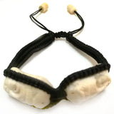 Buddha Carved Coral Beads Bracelet Adjustable Thread