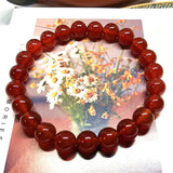 8mm Carnelian Red Agate Bracelet 18.5-19 cm AA Grade Natural Stone Strong Shine