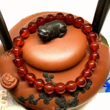 8mm Carnelian Red Agate Bracelet 18.5-19 cm AA Grade Natural Stone Strong Shine