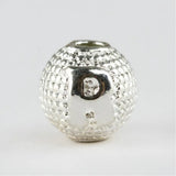 8 mm Silver Metal Case Rosary Letter