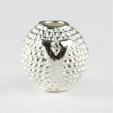 8 mm Silver Metal Case Rosary Letter