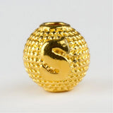 8mm Yellow Metal Case Rosary Letter