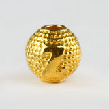 8mm Yellow Metal Case Rosary Letter