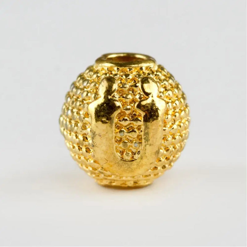 8mm Yellow Metal Rosary Letter