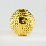 8 mm Yellow Metal Case Rosary Letter