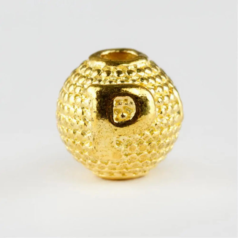 8 mm Yellow Metal Case Rosary Letter