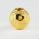 8 mm Yellow Metal Case Rosary Letter