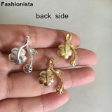 8 pcs Brass Flower Charms 18*25mm DIY Supplies