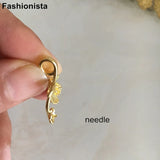 8 pcs Brass Flower Charms 18*25mm DIY Supplies
