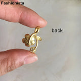 8 pcs Brass Flower Charms 18*25mm DIY Supplies