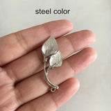 8 pcs Brass Calla Lily Pendant, 15*40mm, Bronze/Gold/Silver/Steel-color