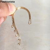 8 pcs Brass Filigree Earrings Hook Jewelry Making DIY Silver-color