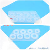 8pc Clear Silicone Ring Mould For Epoxy Resin Real Flower Jewelry