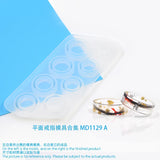 8pc Clear Silicone Ring Mould For Epoxy Resin Real Flower Jewelry