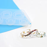 8pc Clear Silicone Ring Mould For Epoxy Resin Real Flower Jewelry