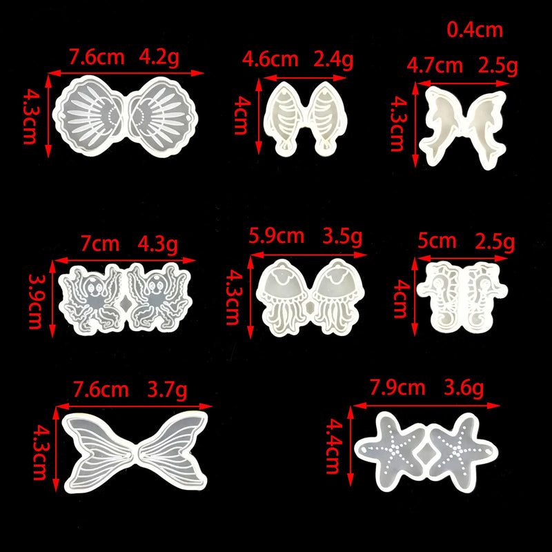 Ocean Epoxy Resin Mold Set for DIY Jewelry Making