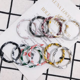 DIY Fabric Lattice Ring Geometric Earrings Accessories