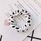 Leopard Fabric Circle Earrings for Autumn/Winter