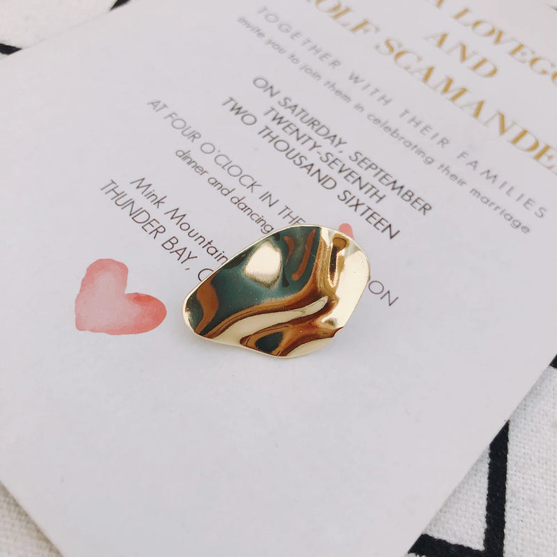 Stylish Irregular Alloy Sub-Gold Earrings Accessories