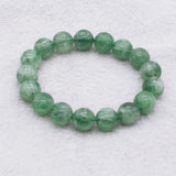 8" AAAAA Green Fluorite Feather Crystal Stretch Bracelet