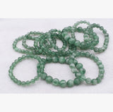 8" AAAAA Green Fluorite Feather Crystal Stretch Bracelet