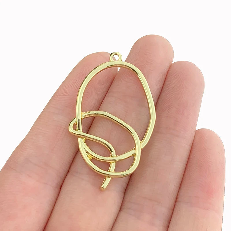 8 x Matt Irregular Charms Pendants for DIY Jewelry Making 26x42mm