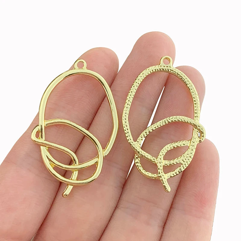 8 x Matt Irregular Charms Pendants for DIY Jewelry Making 26x42mm