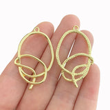 8 x Matt Irregular Charms Pendants for DIY Jewelry Making 26x42mm