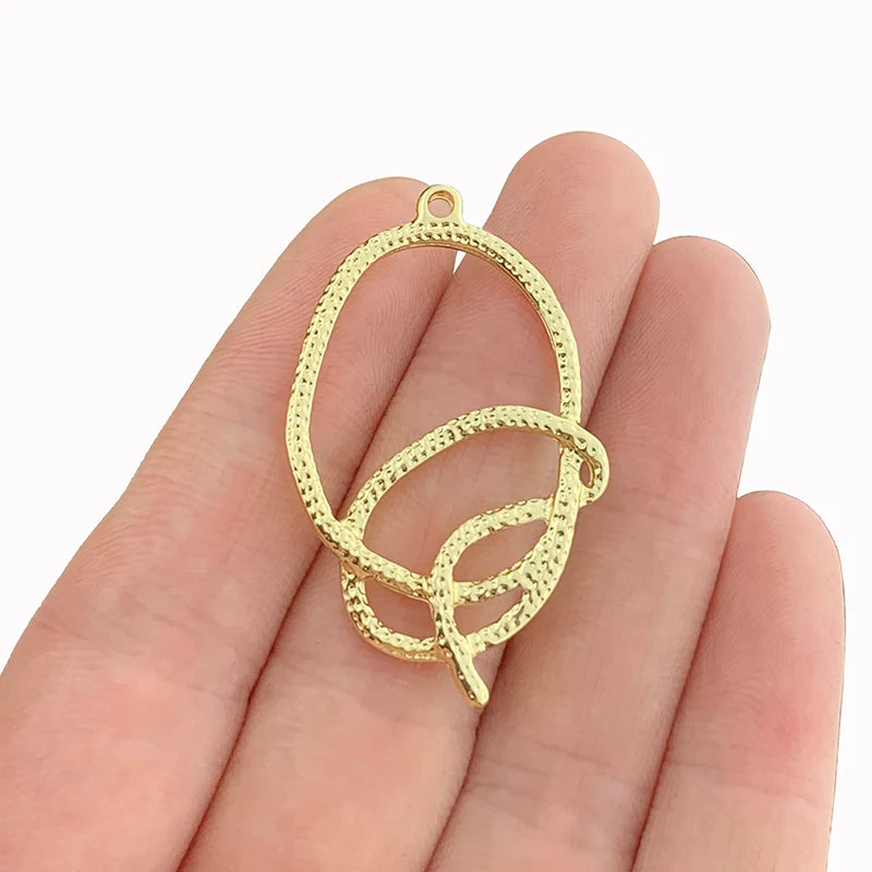 8 x Matt Irregular Charms Pendants for DIY Jewelry Making 26x42mm