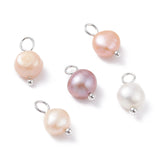 Natural Freshwater Pearl Charms Pendants for Jewelry Making