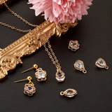 CZ Rhinestone Heart Charms for DIY Jewelry Making