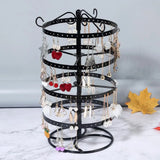 4 Tier Round Rotating Earrings Jewelry Holder Stand Organizer