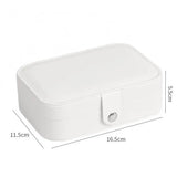 Double-layer portable women's jewelry box ring earring storage box