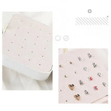 Double-layer portable women's jewelry box ring earring storage box