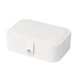 Double-layer portable women's jewelry box ring earring storage box