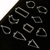 Assorted Metal Bezels For Resin Charms - Gold & Silver