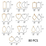 Assorted Metal Bezels For Resin Charms - Gold & Silver