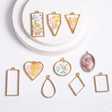 Assorted Metal Bezels For Resin Charms - Gold & Silver