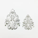 80 PCS Metal Filigree Flowers Crown Charms DIY Components