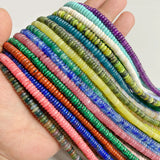80 PCS Natural Abacus Stone Beads for DIY Jewelry Making 2x6mm