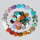 80 PCS Natural Abacus Stone Beads for DIY Jewelry Making 2x6mm