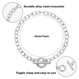 80 Pcs Chain Bracelets Link Bracelet Chains with Toggle Clasps