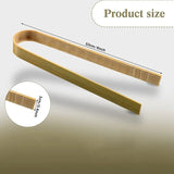80 Pcs Mini Bamboo Disposable Bread Tongs 4 Inch Toast Tongs