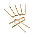 80 Pcs Mini Bamboo Disposable Bread Tongs 4 Inch Toast Tongs