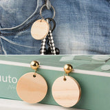 80 Wood Slices Circles with Key Rings for DIY Crafts Ornaments