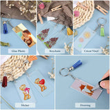 80-Piece Clear Keychains Set with Acrylic Blanks, Tassels, Rings & Jump Rings