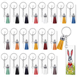 80-Piece Clear Keychains Set with Acrylic Blanks, Tassels, Rings & Jump Rings